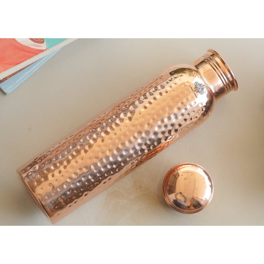 Hammered Copper Leak-Proof Water Bottle