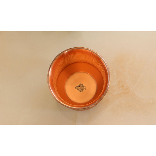 Hammered & Smooth Design Copper Tumbler With 2 & 4 Sets, 10oz/300 ML