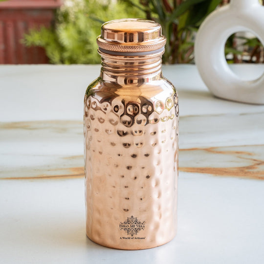 Hammered Copper Leak-Proof Water Bottle