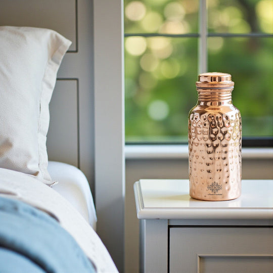 Hammered Copper Leak-Proof Water Bottle