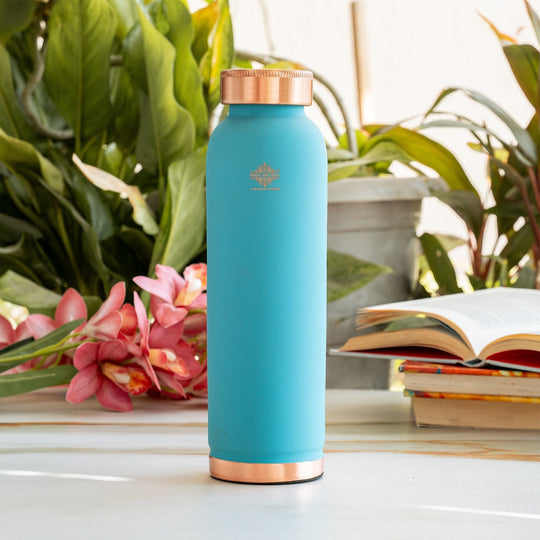 Pure Copper Water Bottle with Soft Silk  Finish Color
 30oz/900 ML