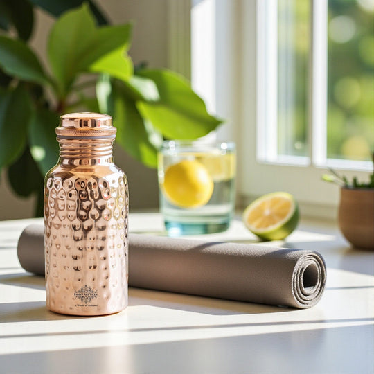 Hammered Copper Leak-Proof Water Bottle
