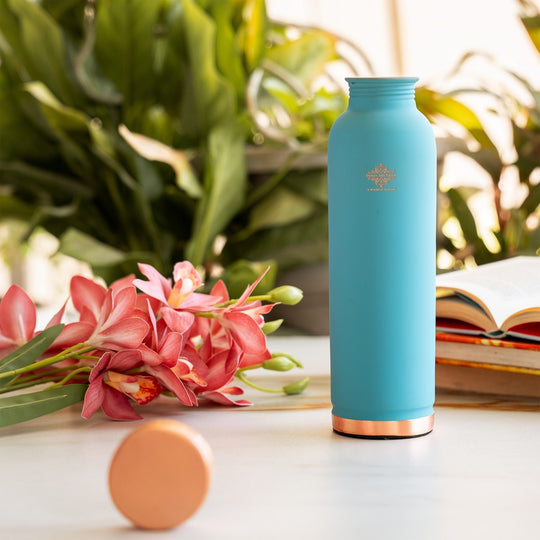 Pure Copper Water Bottle with Soft Silk  Finish Color
 30oz/900 ML