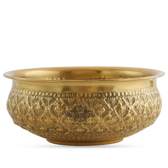 Pure Brass Embossed Design Decorative Bowl