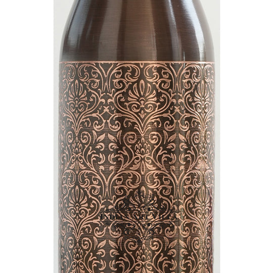 Copper Antique Dark Embossed Bottle