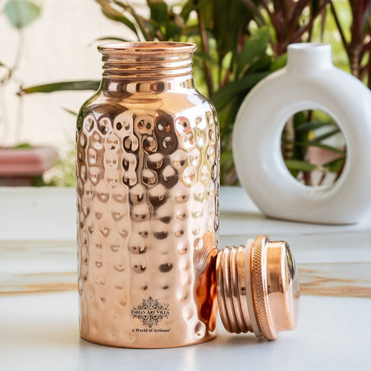 Hammered Copper Leak-Proof Water Bottle