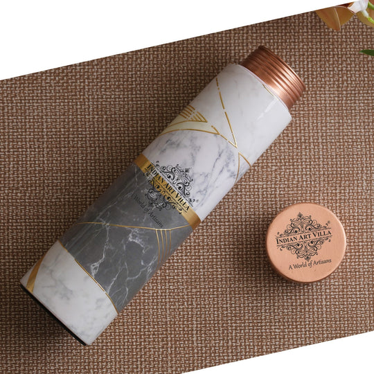 Gold Print Copper Water Bottle, 27oz/800 ML