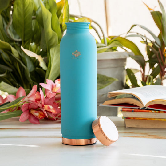 Pure Copper Water Bottle with Soft Silk  Finish Color
 30oz/900 ML