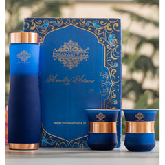 Matt Ombre Copper Bottle & Glass Set – 900 ML