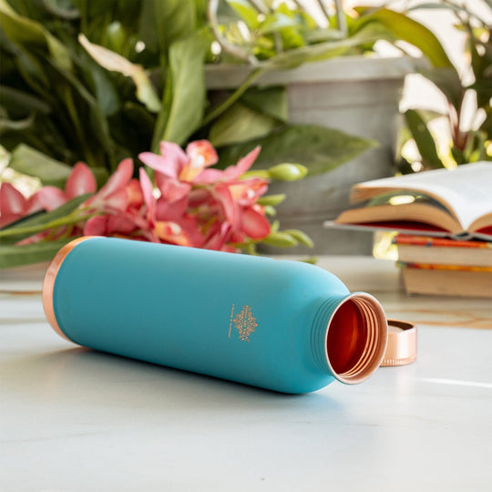 Pure Copper Water Bottle with Soft Silk  Finish Color
 30oz/900 ML
