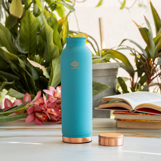 Pure Copper Water Bottle with Soft Silk  Finish Color
 30oz/900 ML