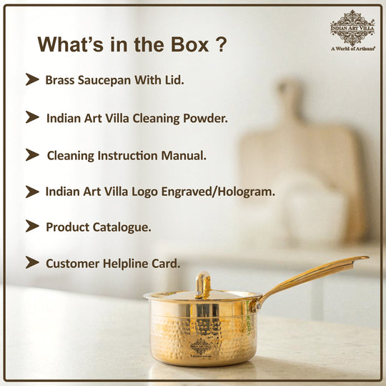 Brass Sauce Pan with Tin Lining & Lid – Indian Art Villa