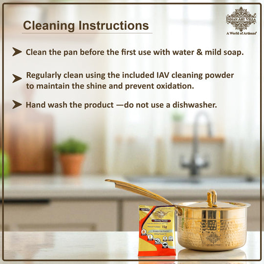 Brass Sauce Pan with Tin Lining & Lid – Indian Art Villa