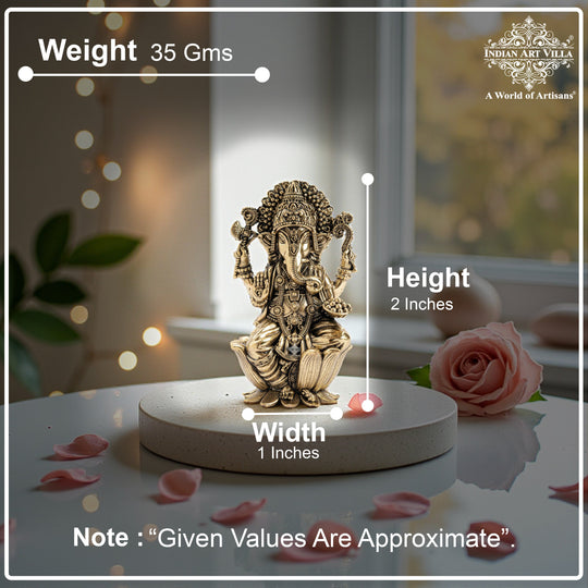 Pure Brass Ganesh ji Murti On Kamal