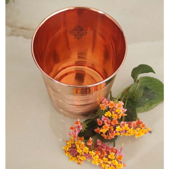 Diamond Hammered Copper Drinking Glass With 2 & 4 Sets, 9oz/275 ML
