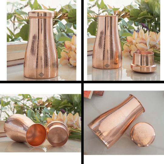Embossed Copper Bedroom Water Carafe, 32oz/950 ML