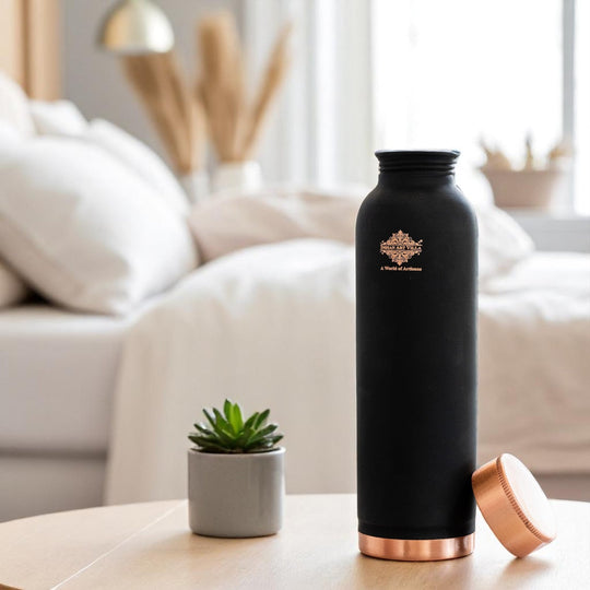 Pure Copper Water Bottle with Soft Silk  Finish Color
 30oz/900 ML