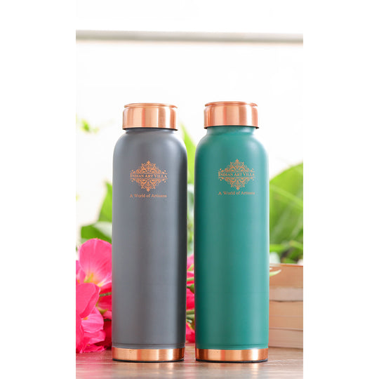 Pure Copper Water Bottle with Soft Silk  Finish Color
 30oz/900 ML