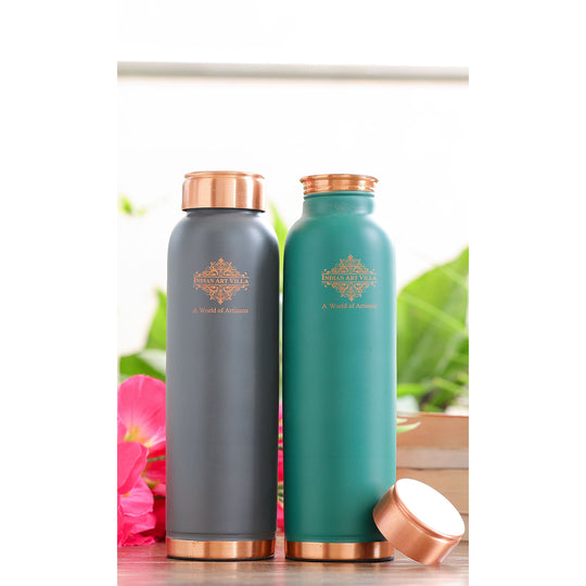 Pure Copper Water Bottle with Soft Silk  Finish Color
 30oz/900 ML