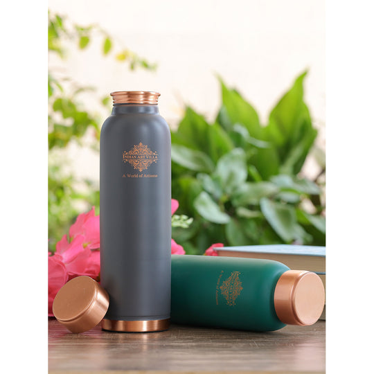 Pure Copper Water Bottle with Soft Silk  Finish Color
 30oz/900 ML