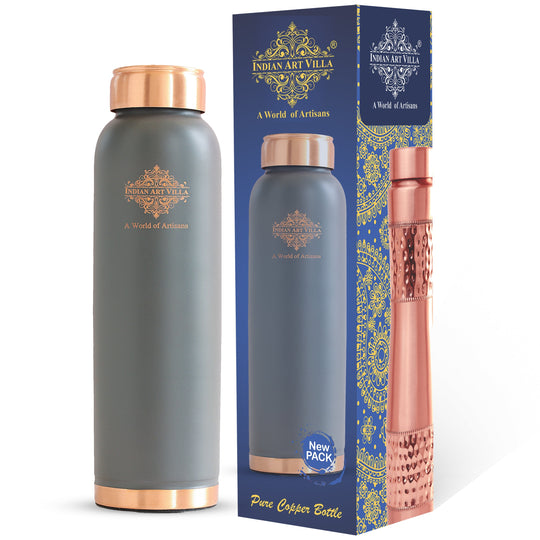 Pure Copper Water Bottle with Soft Silk  Finish Color
 30oz/900 ML