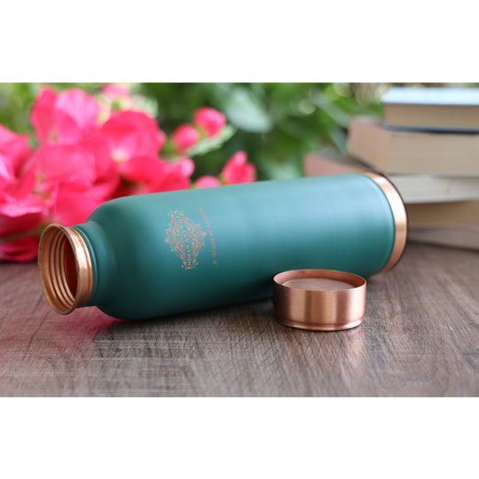 Pure Copper Water Bottle with Soft Silk  Finish Color
 30oz/900 ML