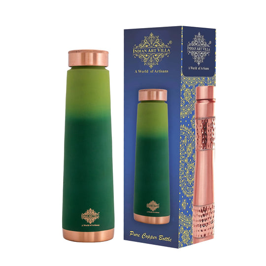 Pure Copper water Bottle With Pyramid Silk Design 27oz/800 ML