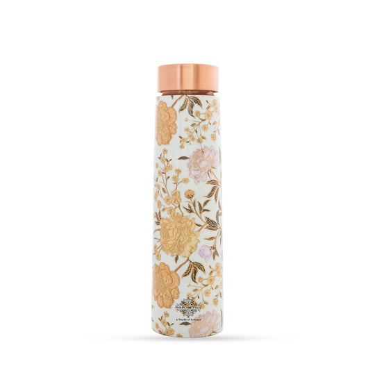 Gold Print Copper Water Bottle, 27oz/800 ML