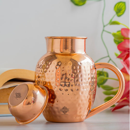 Hammered Copper Goglet Pitcher 20 oz & 54 oz