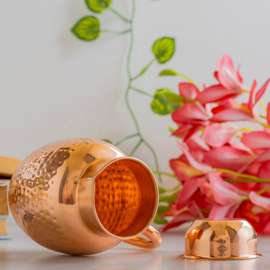 Hammered Copper Goglet Pitcher 20 oz & 54 oz