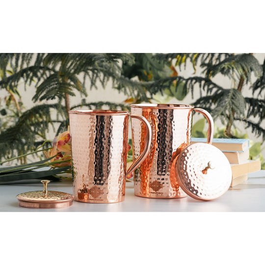 Hammered Copper Pitcher | Copper Jug - 51 oz & 68 oz