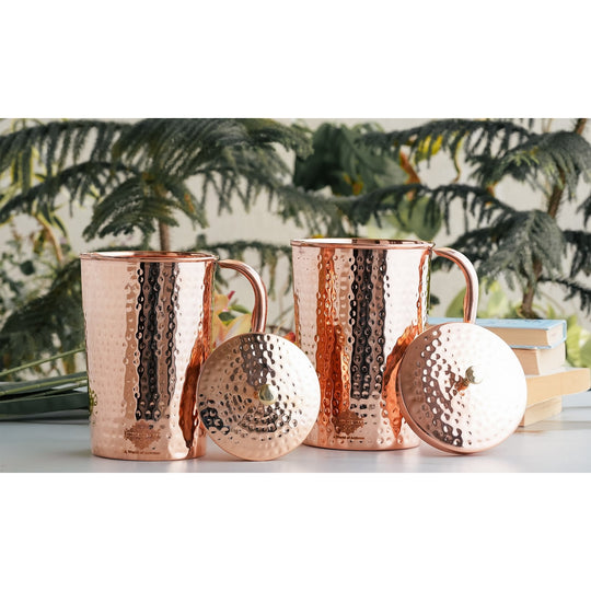 Hammered Copper Pitcher | Copper Jug - 51 oz & 68 oz