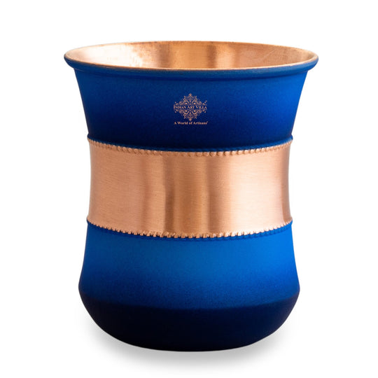 Copper Half Silk Finish Red Ombre Coloured Glass, 300 ML/10 OZ