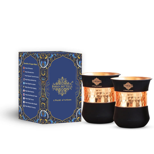 Pure Copper Half Silk Finish Glass – 300 ML/10 oz