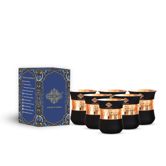 Pure Copper Half Silk Finish Glass – 300 ML/10 oz