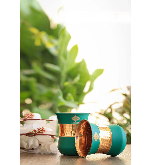Pure Copper Half Silk Finish Glass – 300 ML/10 oz
