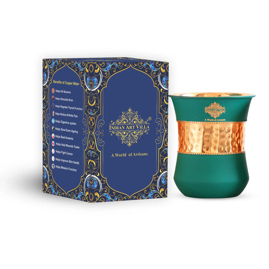 Pure Copper Half Silk Finish Glass – 300 ML/10 oz