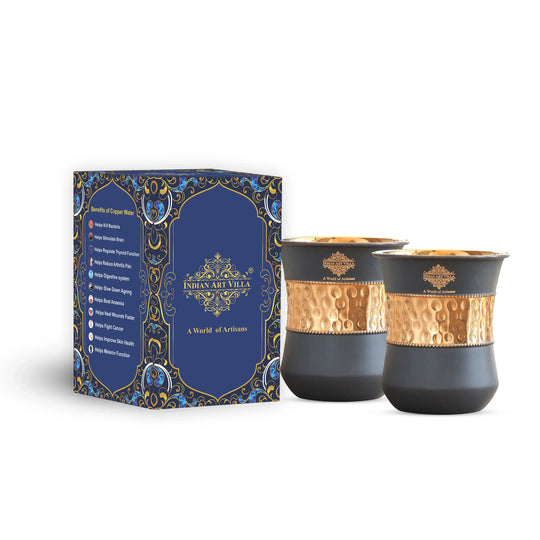 Pure Copper Half Silk Finish Glass – 300 ML/10 oz