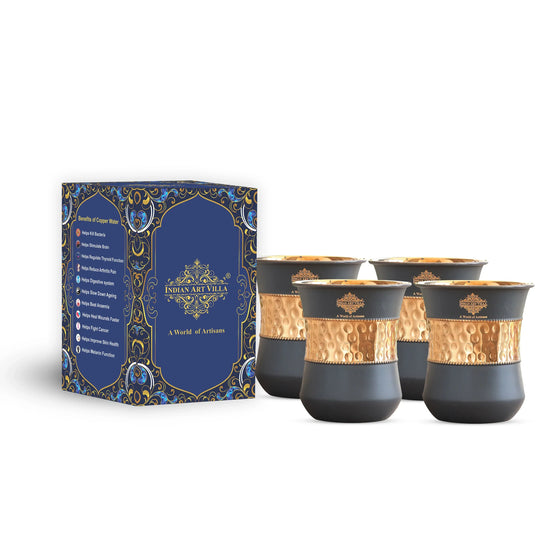 Pure Copper Half Silk Finish Glass – 300 ML/10 oz