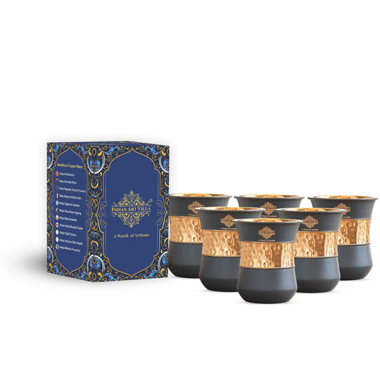 Pure Copper Half Silk Finish Glass – 300 ML/10 oz