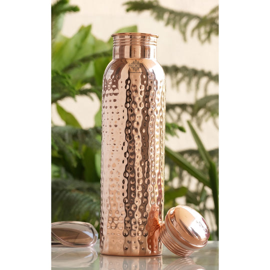 Hammered Copper Leak-Proof Water Bottle