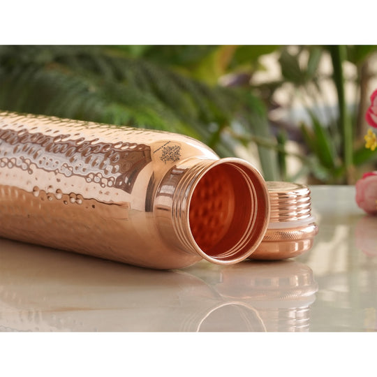 Hammered Copper Leak-Proof Water Bottle