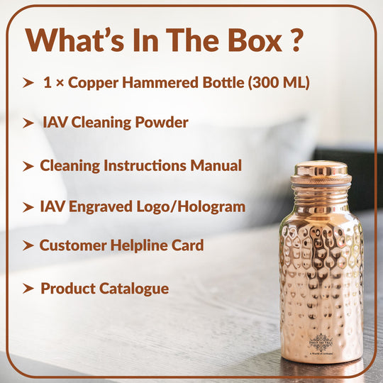 Hammered Copper Leak-Proof Water Bottle