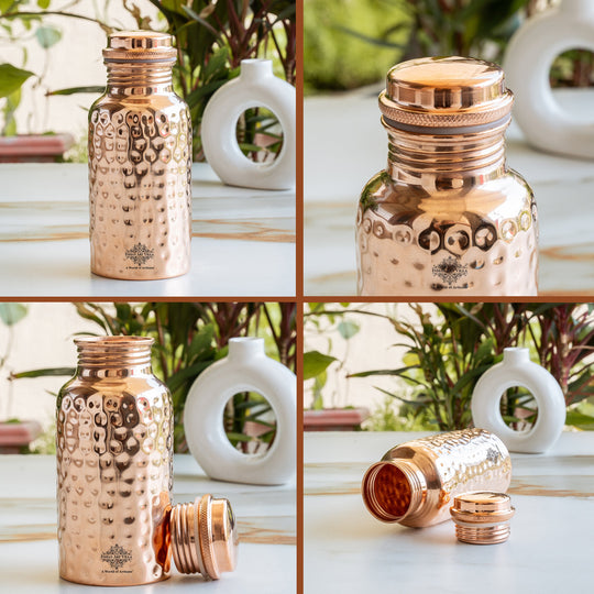 Hammered Copper Leak-Proof Water Bottle