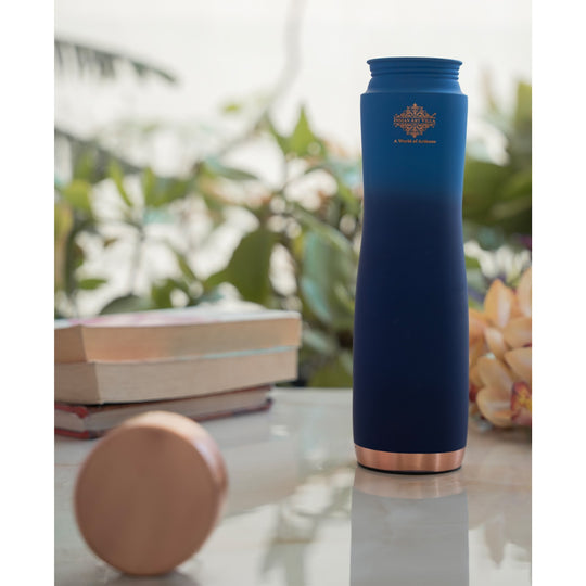 Copper Bottle with Ombre Silk Finish,Volume-Bottle - 34oz/1000 ML