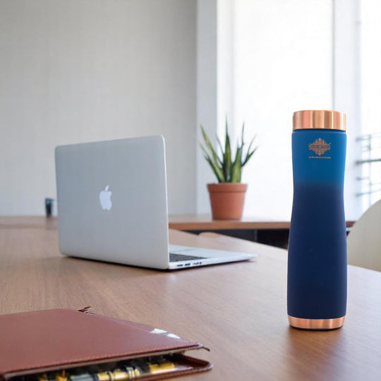 Copper Bottle with Ombre Silk Finish,Volume-Bottle - 34oz/1000 ML