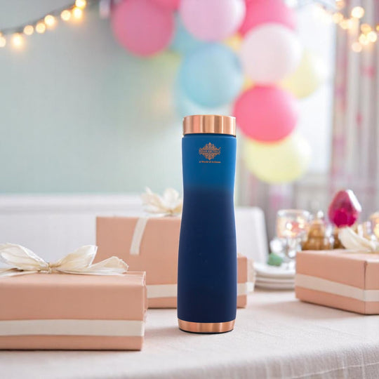 Copper Bottle with Ombre Silk Finish,Volume-Bottle - 34oz/1000 ML