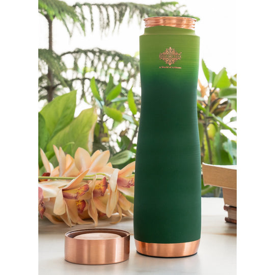 Copper Bottle with Ombre Silk Finish,Volume-Bottle - 34oz/1000 ML