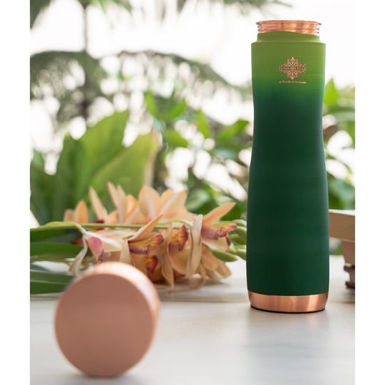 Copper Bottle with Ombre Silk Finish,Volume-Bottle - 34oz/1000 ML