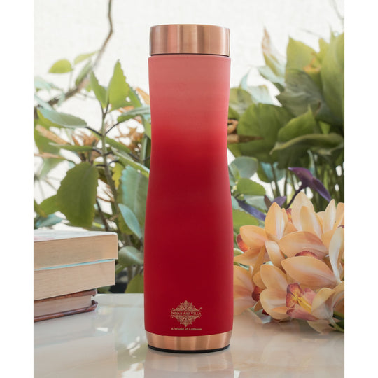 Copper Bottle with Ombre Silk Finish,Volume-Bottle - 34oz/1000 ML